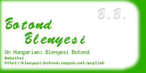 botond blenyesi business card